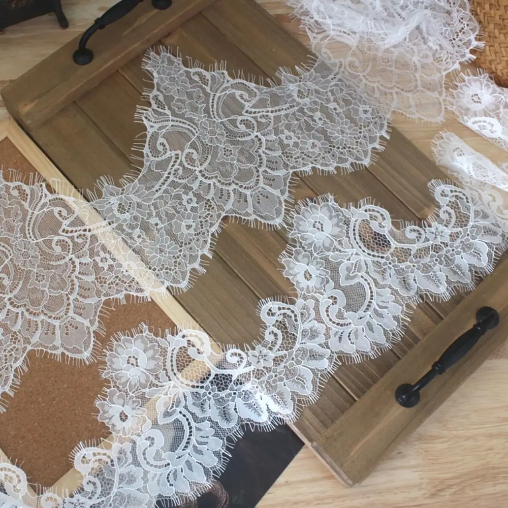 

3 Yard Floral Embroidery Lace Handmade DIY Material Wedding Embroidery Sewing Material Bearded Edge Lace Ribbons Trim Home Decor