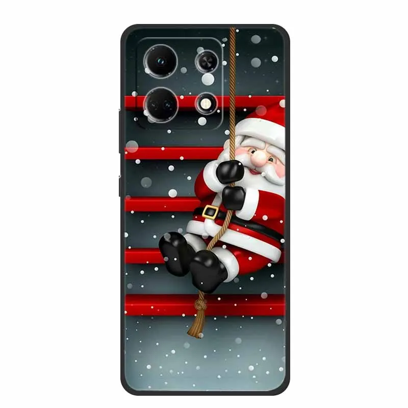 Voor Infinix Note 30 VIP Silicone Soft Case Kerst Achterkant voor Infinix Note 30 VIP X6710 Beschermende Elanden Cartoon Telefoon Shell