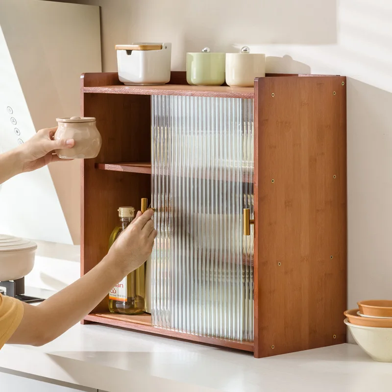 

Multi-functional Kitchen locker countertop multi-functional square seasoning bowl storage box locker side water cup rack rack