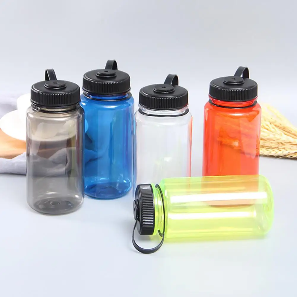 600ml Water Bottle Reusable 20 Oz Sports Water Bottles with Handle for Kids Adults Portable Drink Cups for School for Camping