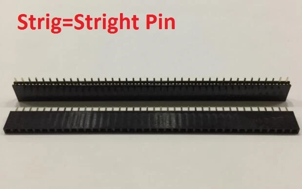 5PCS 2x40 2*20 1*50PIN 2.54mm 1.27mm 2.0mm Double Row Round Right Angle 1*40 Pin FeMale Pin Header Strip