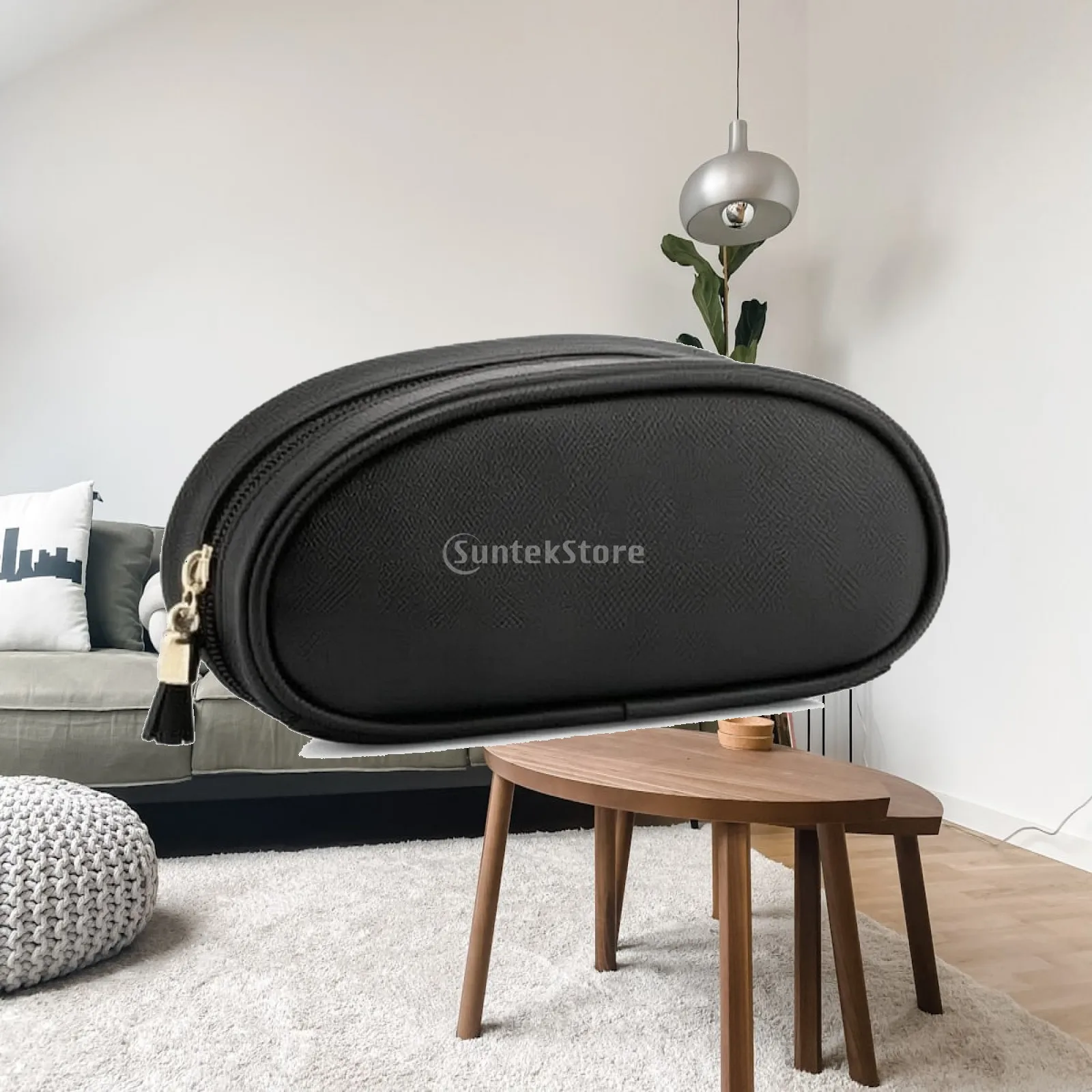 Zippered Eyeglass Storage Case Safeguarding PU Eyeglass Case with Internal Divider Lightweight Scratch-Resistant