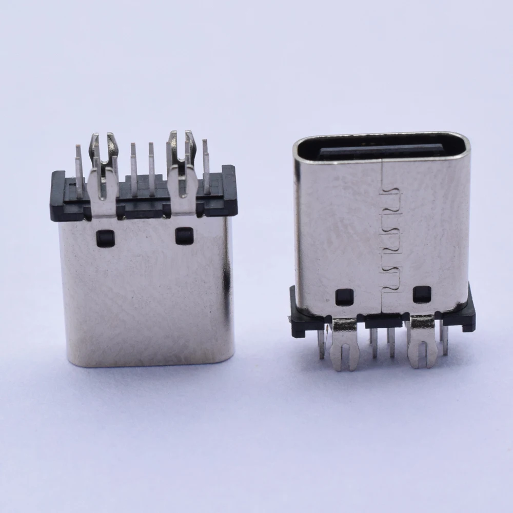 

type-c14pin vertical straight socket double row high life and high current USB female connector