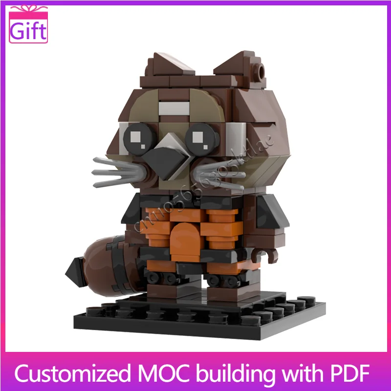 Nuovo 136 pezzi MOC famosi personaggi dell'eroe procione modulare blocchi di costruzione personalizzati modello bambini assemblaggio display giocattolo regali di festival