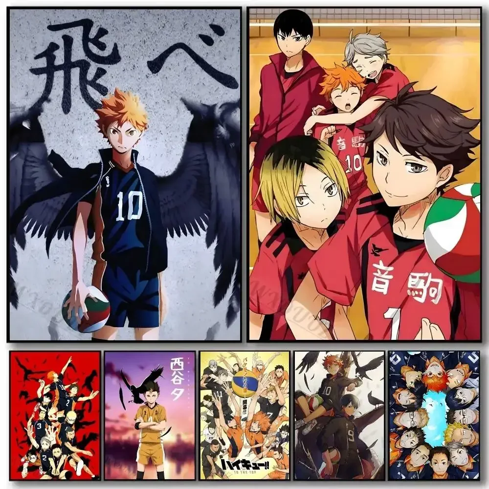 Canvas Painting Haikyuu! Japan Cartoon Anime Characters Canvas Art Poster Art With Prints Home Bedroom Decoration Gift