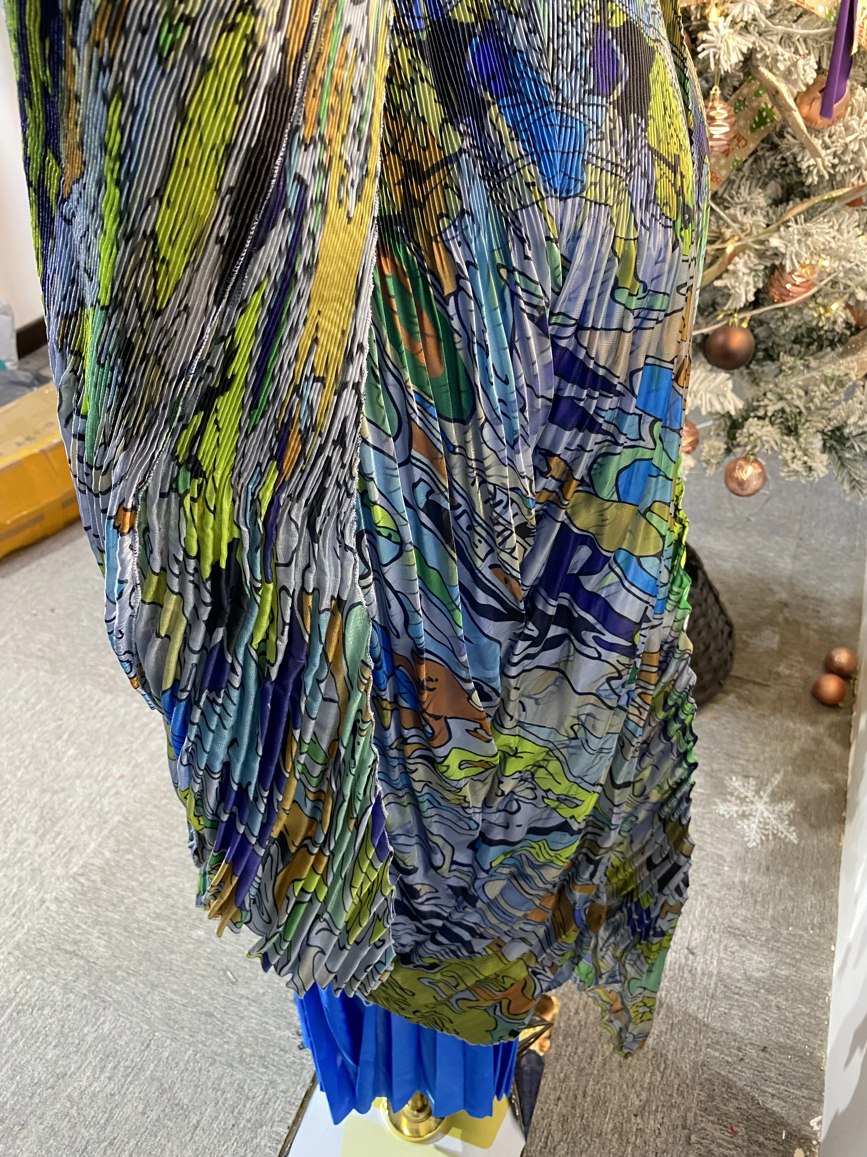 2025 trajes africanos con estampado plisado moda mujer suelta novedad de verano dress-GZMM085