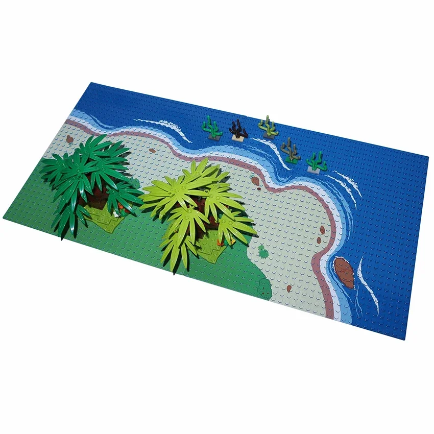 

Building Blocks City Baseplates DIY Sea Beach Islands River Grasslands Plates 32x32 Dots Small Particle Construction Bricks Toys