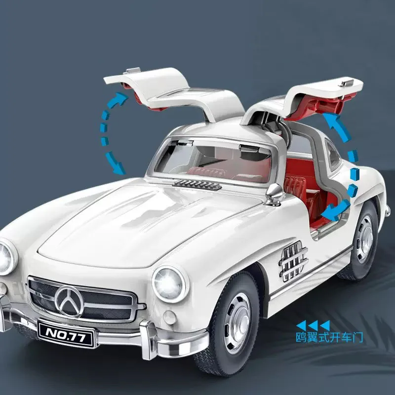 قطعة واحدة من لعبة سيارة الأطفال، موسيقى خفيفة، سيارة كلاسيكية، فتح باب يدوي، نموذج مصبوب لتزيين المنزل، مجموعة الحلي هدية