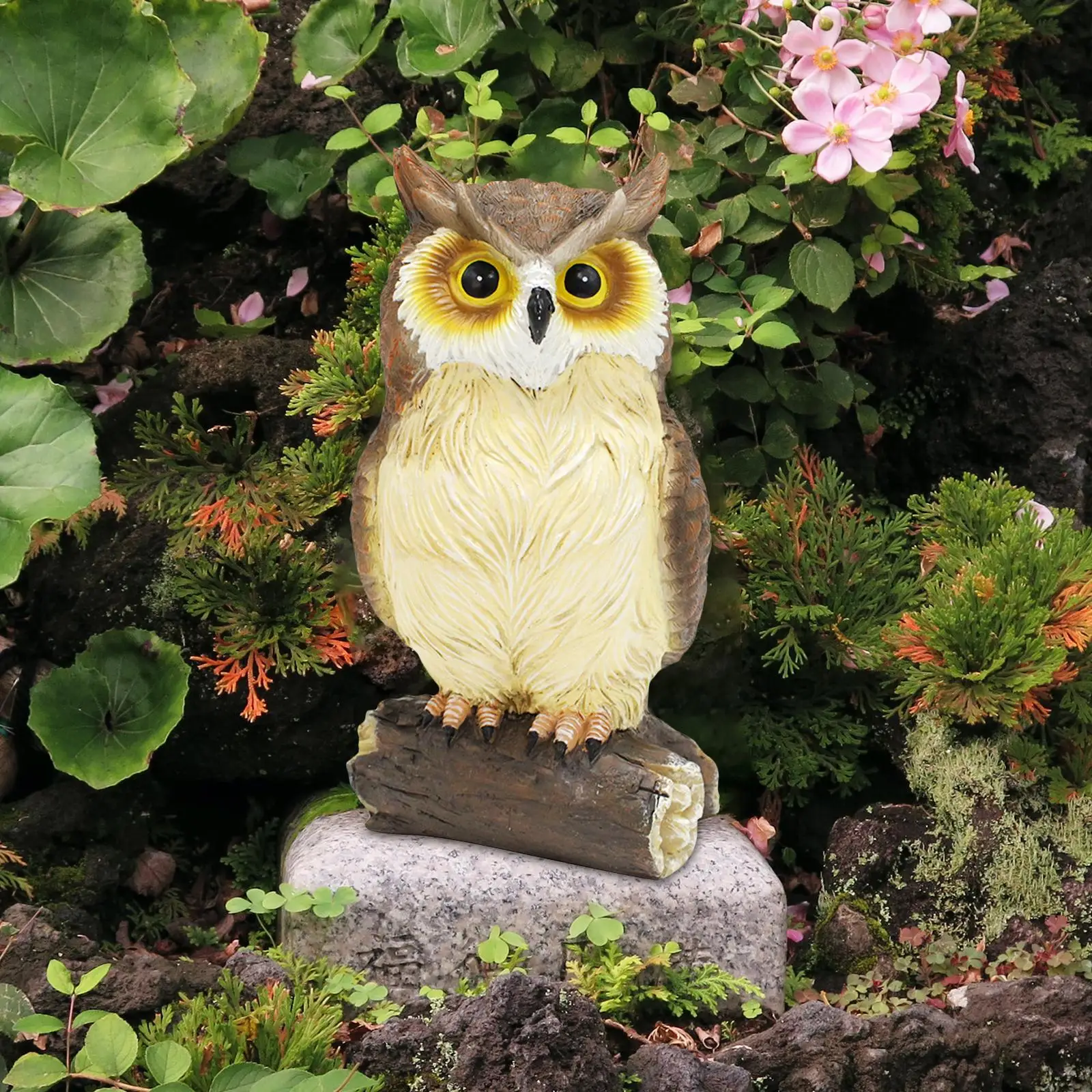 Resin Sculpture Owl Figurine Ornament Small Owl Perched Desk Gift Statue Animal