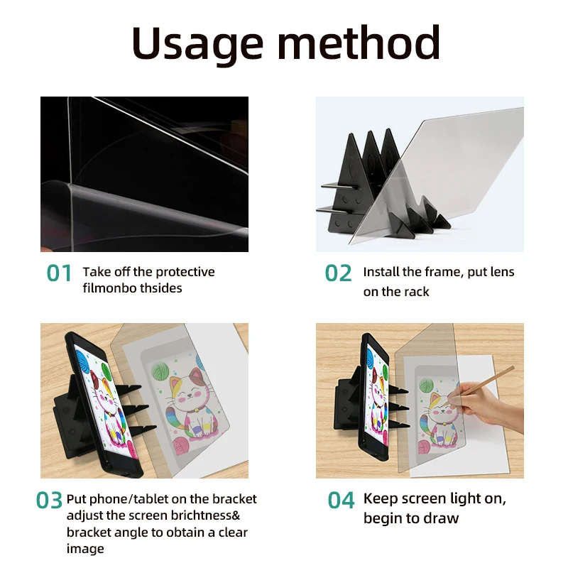 Projectie Kopieerbord Tekening Schets Licht Schaduw Multifunctioneel Doorschijnendheid Tekentafel Schilderen Speelgoed Voor Kinderen Cadeau