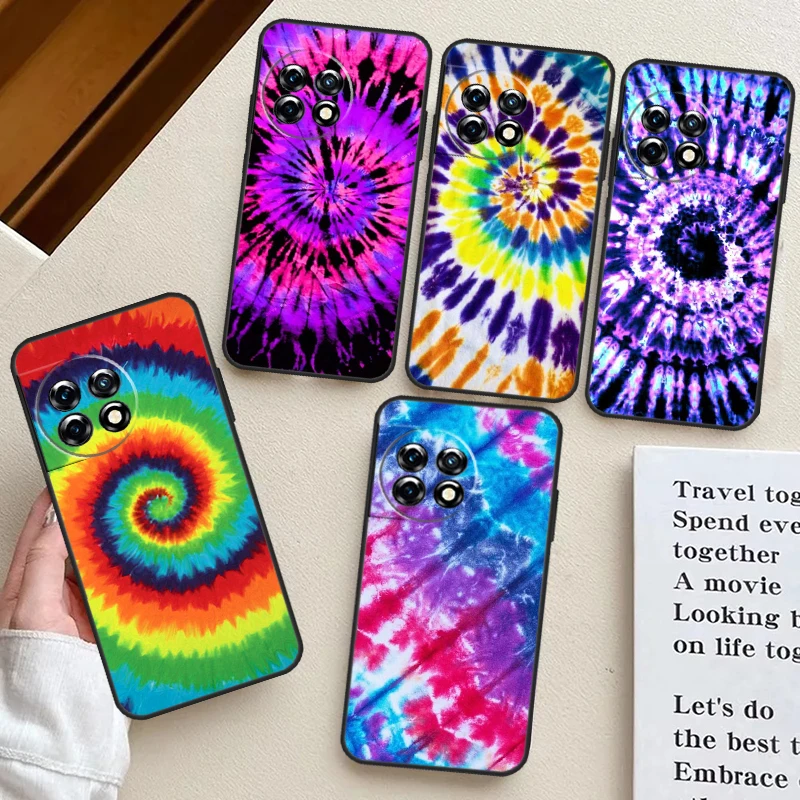 Rainbow Spiral Tie Dye For OnePlus 9 10 Pro 11 12 8T 9RT 10T 10R 12R OnePlus Nord 2 2T CE 3 Lite N10 N20 N200 Case