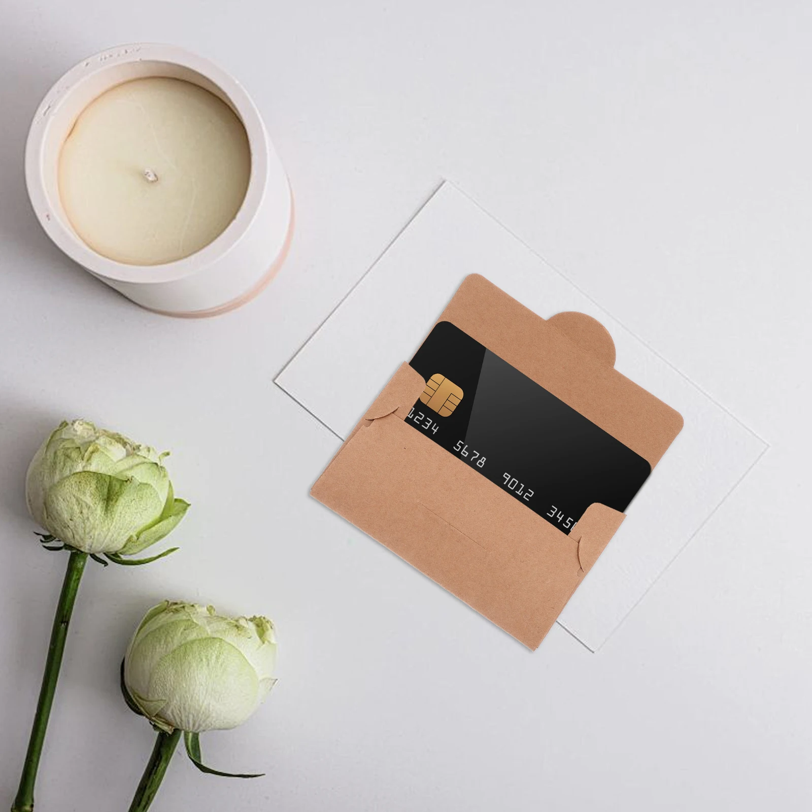 

50pcs Card Sleeve Protector for Business Credit ID Trading Cards Versatile Paper Made Storage-envelope Package
