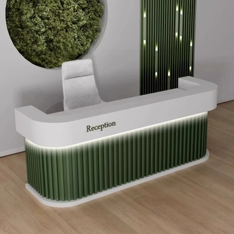 صالون تجميل تخزين الاستقبال عدادات التجميل التجارية كاونتر متجر الجمالية مطعم بيس الأثاث الصناعي #5