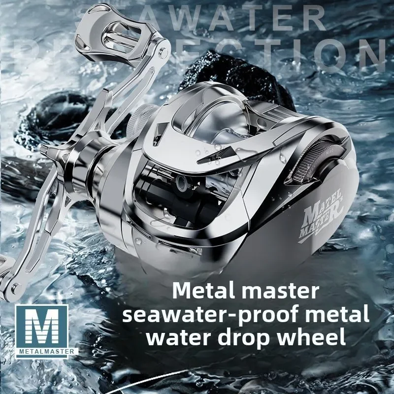 Carrete Metal Master resistente agua de mar – Perfil de gota negro - imagen 2