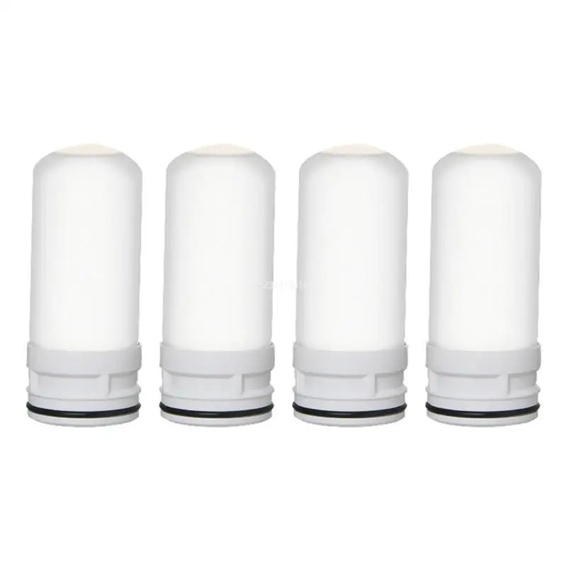 4 Pcs Replacement Ceramic Faucet Tap Water Filter Purfier Cartridge Durable Gift for Home Kitchen Housheold Easy to Use Dropship