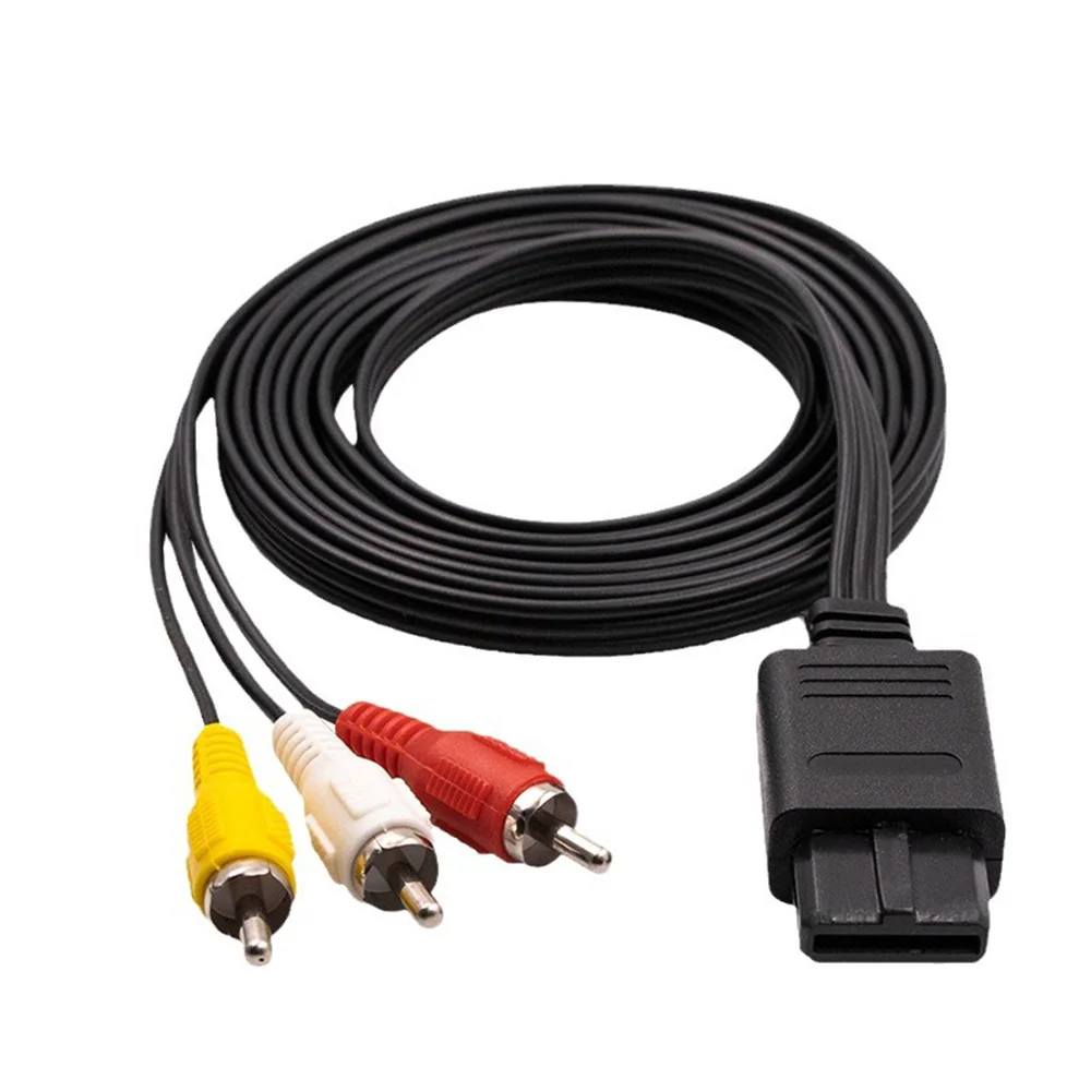Cabo AV para Nintendo N64 para Super Famicom SFC SNES, Conversor de Linha AV para Controle de Jogo, Cabo de Extensão de Áudio e Vídeo para GameCube