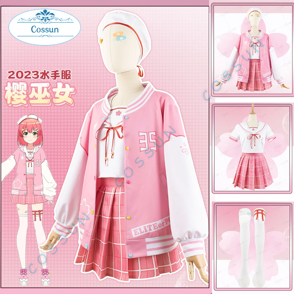 

Vtuber Hololive Sakura Miko Cosplay Costume Maid Dress YouTuber Sexy Pink JK Uniform Activity Party Clothing Lolita Dress