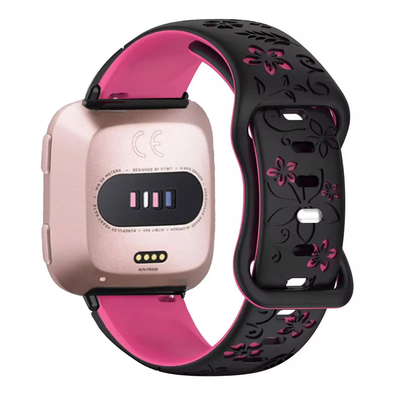 

Silicone Two Tone Bands for Fitbit Versa 2/Versa/Versa Lite/Versa SE Strap for Men and Women