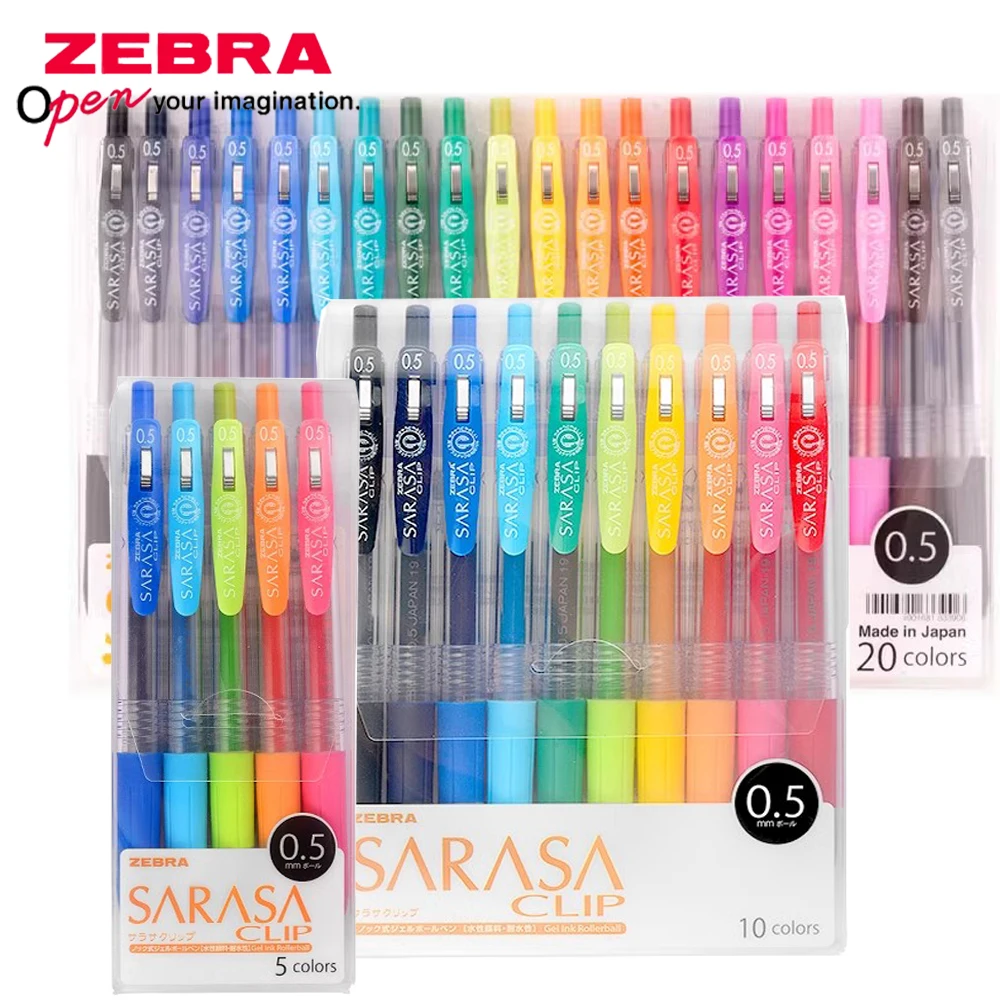 

Japan ZEBRA Sarasa Gel Pen Set JJ15 Coloured Rollerball Painting Graffiti DIY Handbook Art Stationery School Supplies
