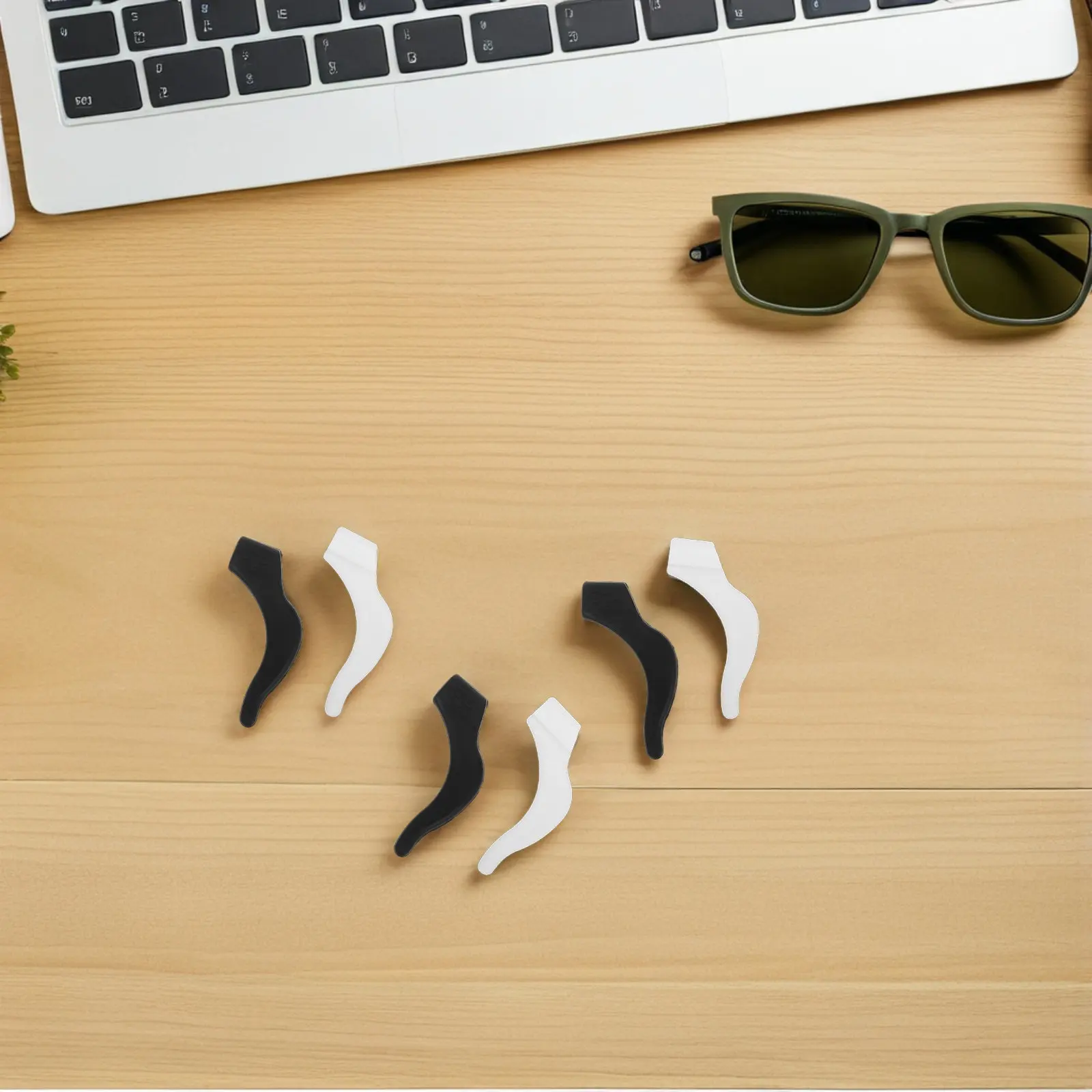 24Pairs Soft Silicone Eyeglass Ear Grips Temple Tips Sleeve Retainer Universal Fit Anti Slip Glasses Leg Sleeves for Work