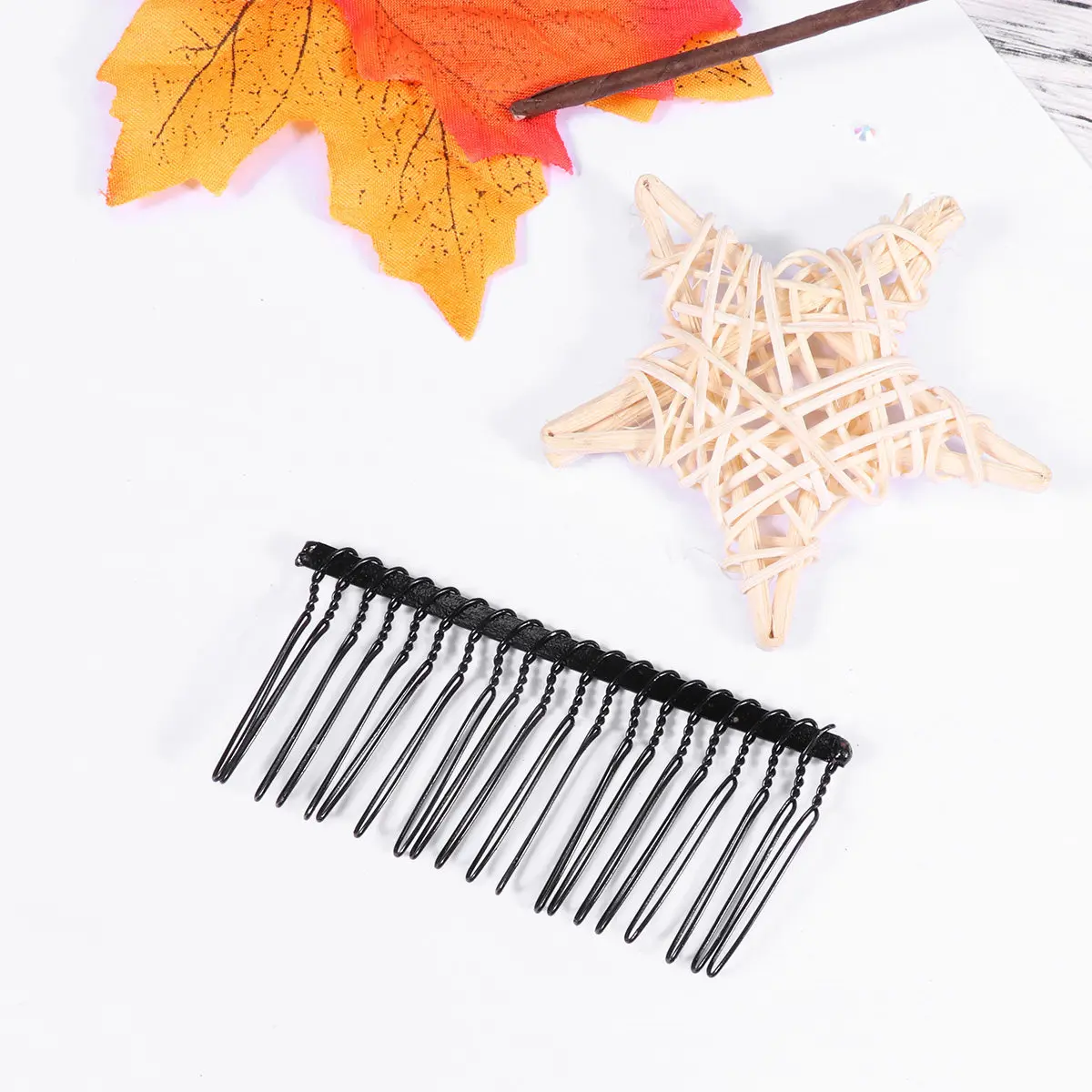 5Pcs Metal Hair Combs Black Inserted Comb Clips for Women Girls Elegant Wedding Party Daily Accessories Hair Comb