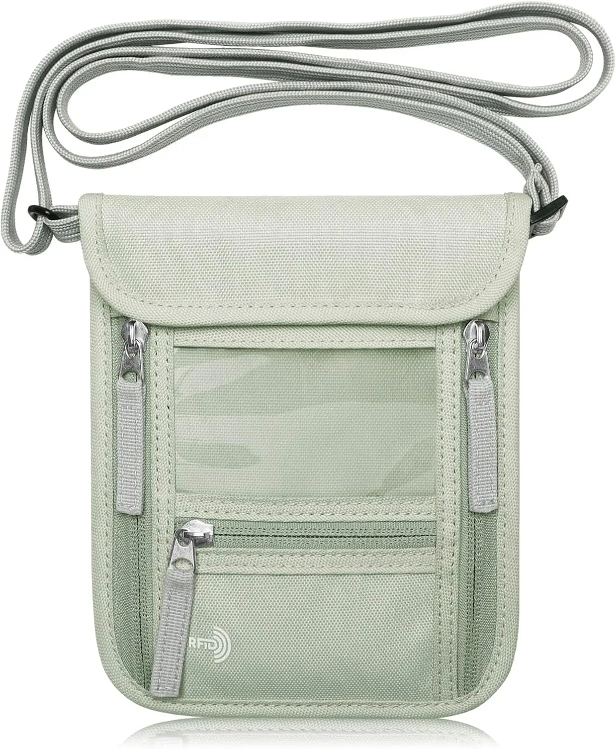 

Чехол для паспорта с защитой от RFID, на шею, для путешествий, тонкий защитный кошелек с ремешком для женщин и мужчин