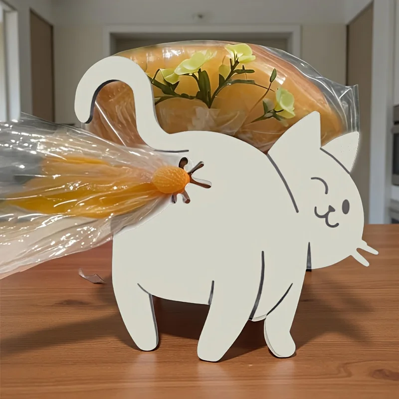 3 قطع من مشابك المؤخرة اللطيفة والمتينة للقطط - بلاستيك، سهلة الاستخدام لأكياس الطعام والمطبخ وتناول الطعام وتنظيم الوجبات الخفيفة #1