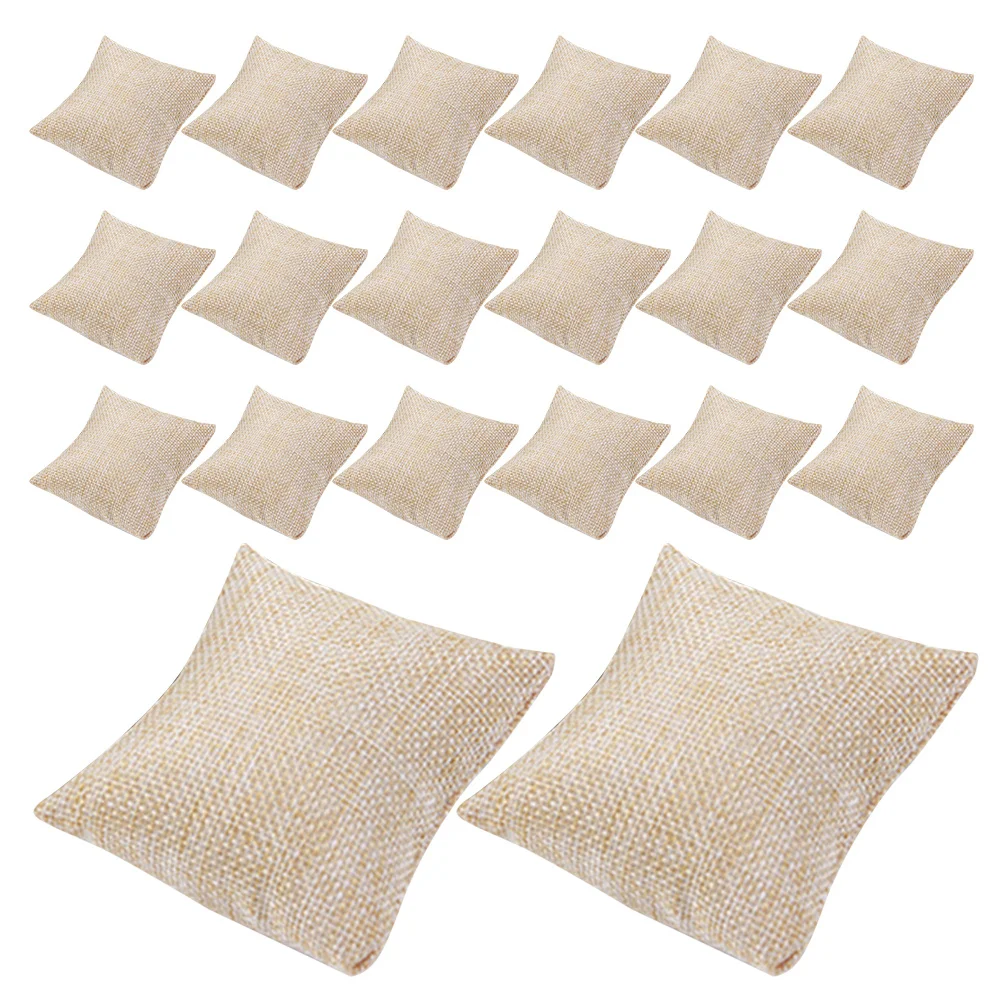 

20Pcs Linen Small Watch Display Pillows Jewelry Cushion Bracelet Bangle Holder Jewelry Organizer Accessories Mini Watch Pillows