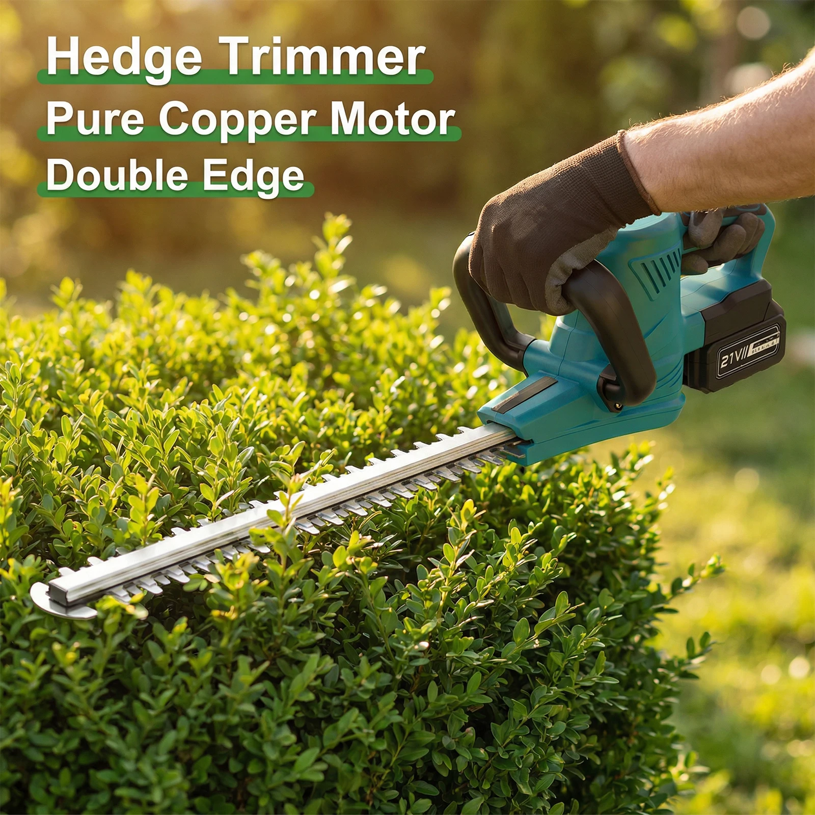 Cortasetos Inalámbrico con Motor sin Escobillas de 2000W, Paso de Dientes de 26mm, Mango Antideslizante, Herramienta de Jardinería para Podar, Tijeras Eléctricas para Cortar Ramas de Arbustos