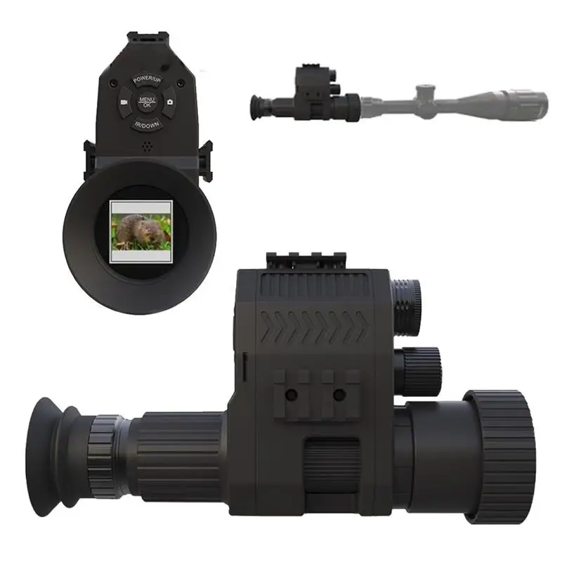 Night Vision Optics Scope for Rifle Hunting with HD720P Camera And 1.3inch Screen with Photo Video Recording Night Sight Camera