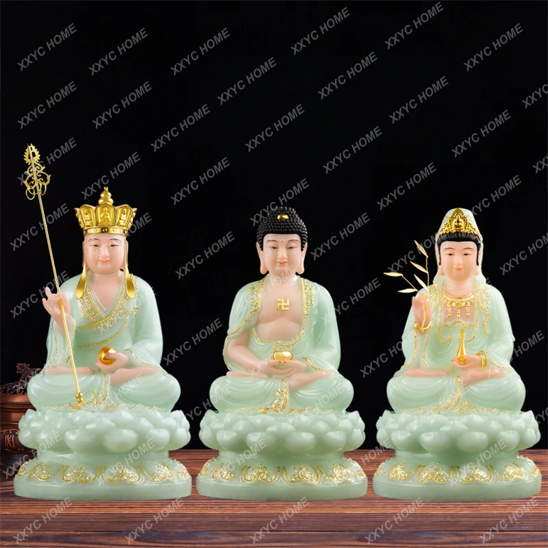 Huayin Palace Sakyamuni, Ksitigarbha and Arya Avalokiteshvara Buddha Statue Sakyamuni Buddha Guanyin Dizang Bodhisattva