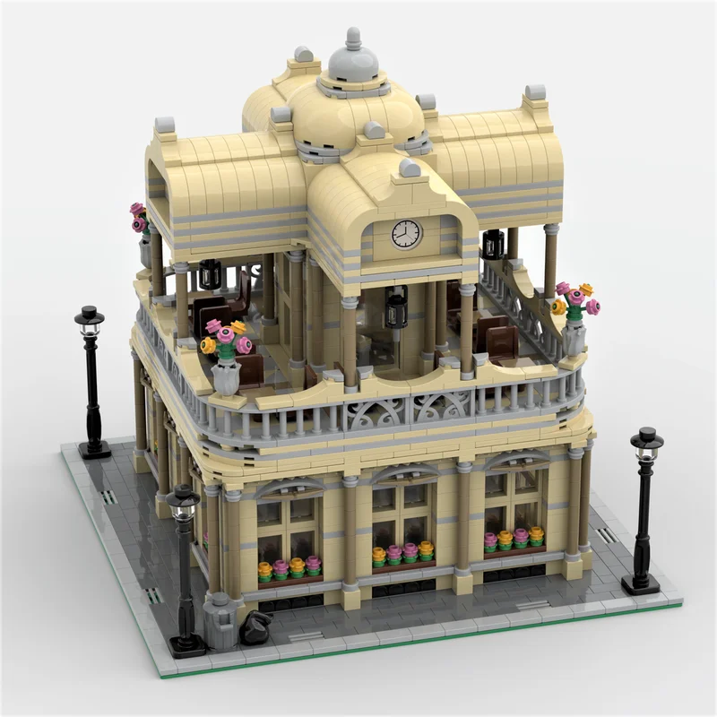 Blocs de construction de rue ville détaillés, 2335 pièces, Kit de briques Moc, grand modèle Architectural N. IV, article de collection à affichage impressionnant