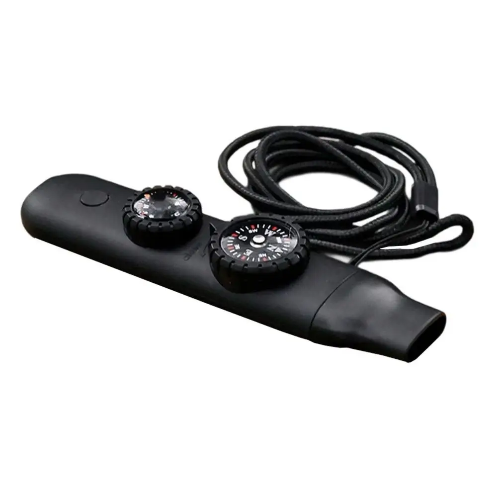 5-in-1 الطوارئ صفارة إنقاذ البوصلة متعددة الوظائف في الهواء الطلق صفارة إنقاذ أدوات المحمولة 5 في 1 صافرة الطوارئ التخييم #4