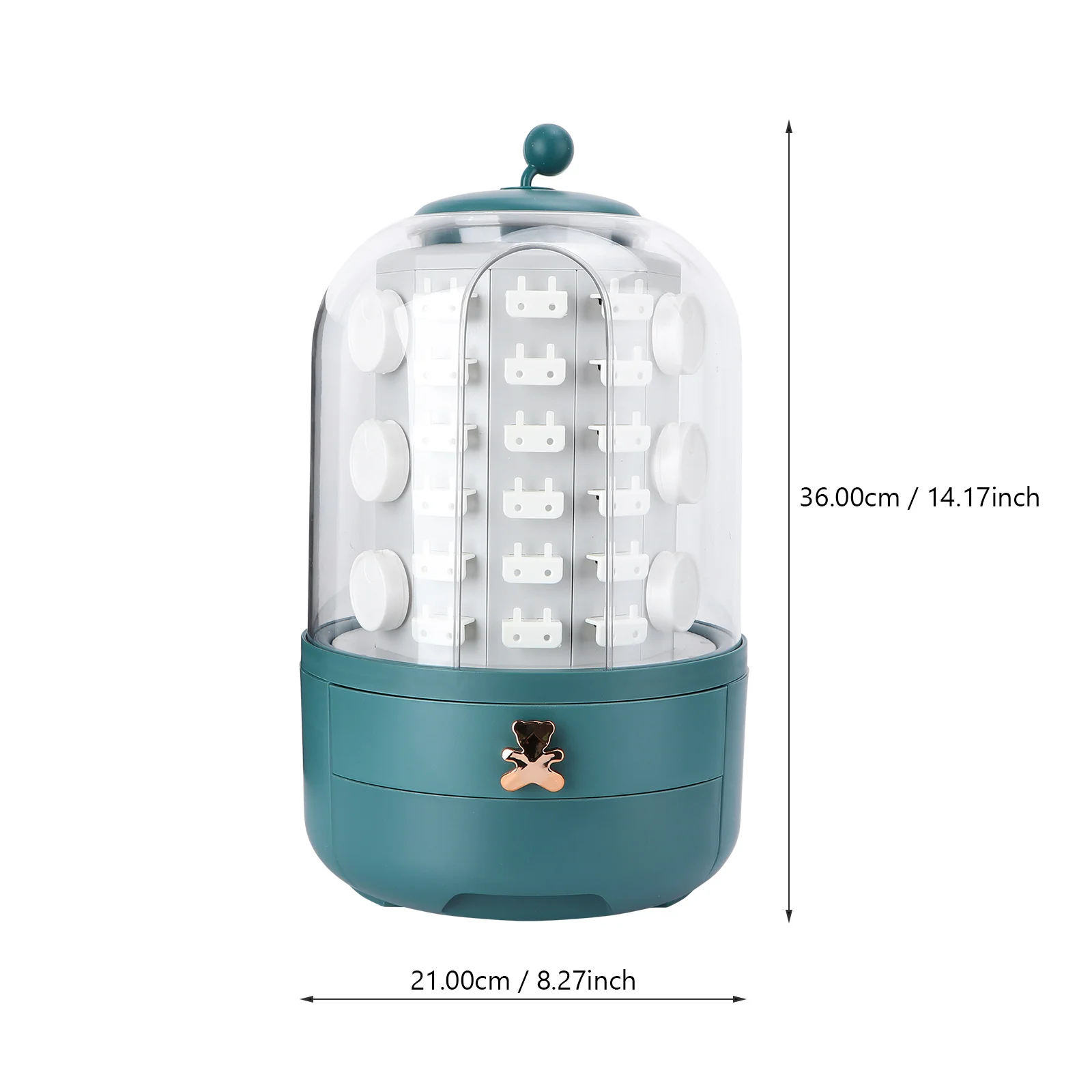 1Set Jewelry Storage Box Rotating Makeup Case Large Capacity Creative Jewelry Organizer Display Holder for Rings Earrings