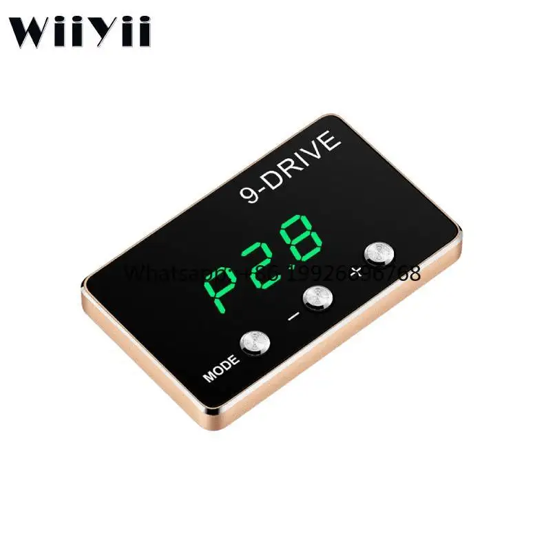 新型f1スピードブースター9ドライブカーエレクトロニックスロットルコントローラーアクセルペダルケーブルスロットルレスポンスエンハンサー1年間