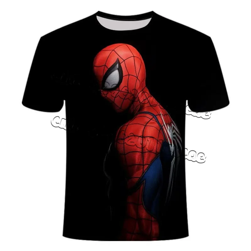 

Летняя хит продаж, забавная футболка с изображением Человека-паука, топ в стиле ретро, американский топ с 3D принтом, быстросохнущая футболка для взрослых и детей