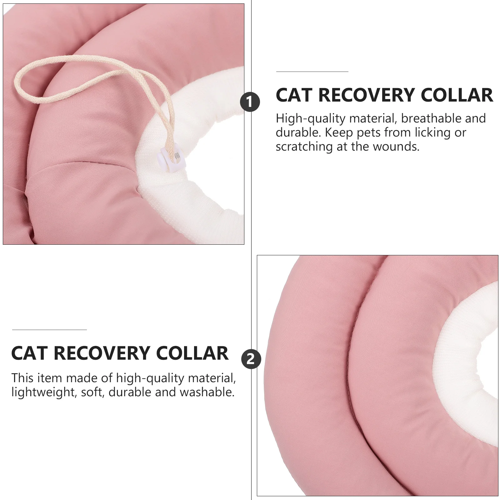 

1 pc Cat Recovery Protective Anti Licking Bite Scratch Supplies Cotton Neck Ring After Surgery Pet Neck Kitten Recovery Collar
