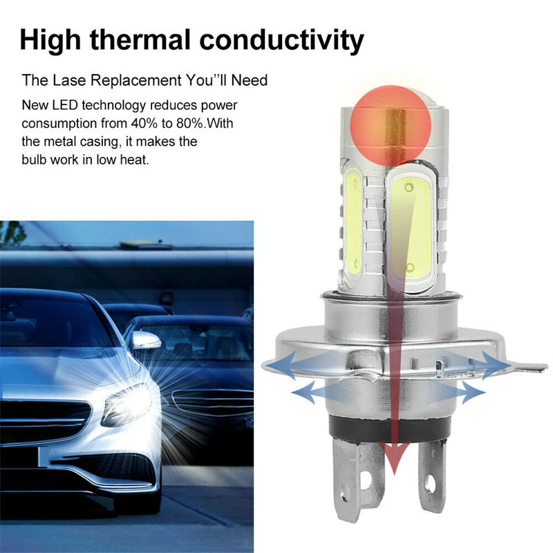 

2pcs Car Headlight Bulb 472 P43t Motorcycle Headlamp Bright Light Bulbs H4 Motorbike Fog Lamp High Low Beam Motorcycle Accessory