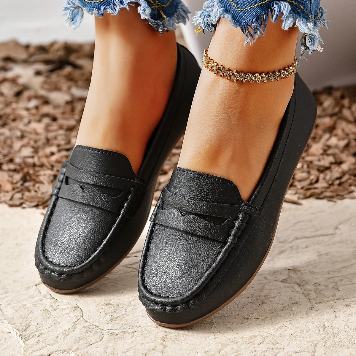 New Flats Shallow Loafers Women Walking Casual Shoes Designer Summer Comfort Soft Sole Shoes Brand Office Zapatillas De Mujer