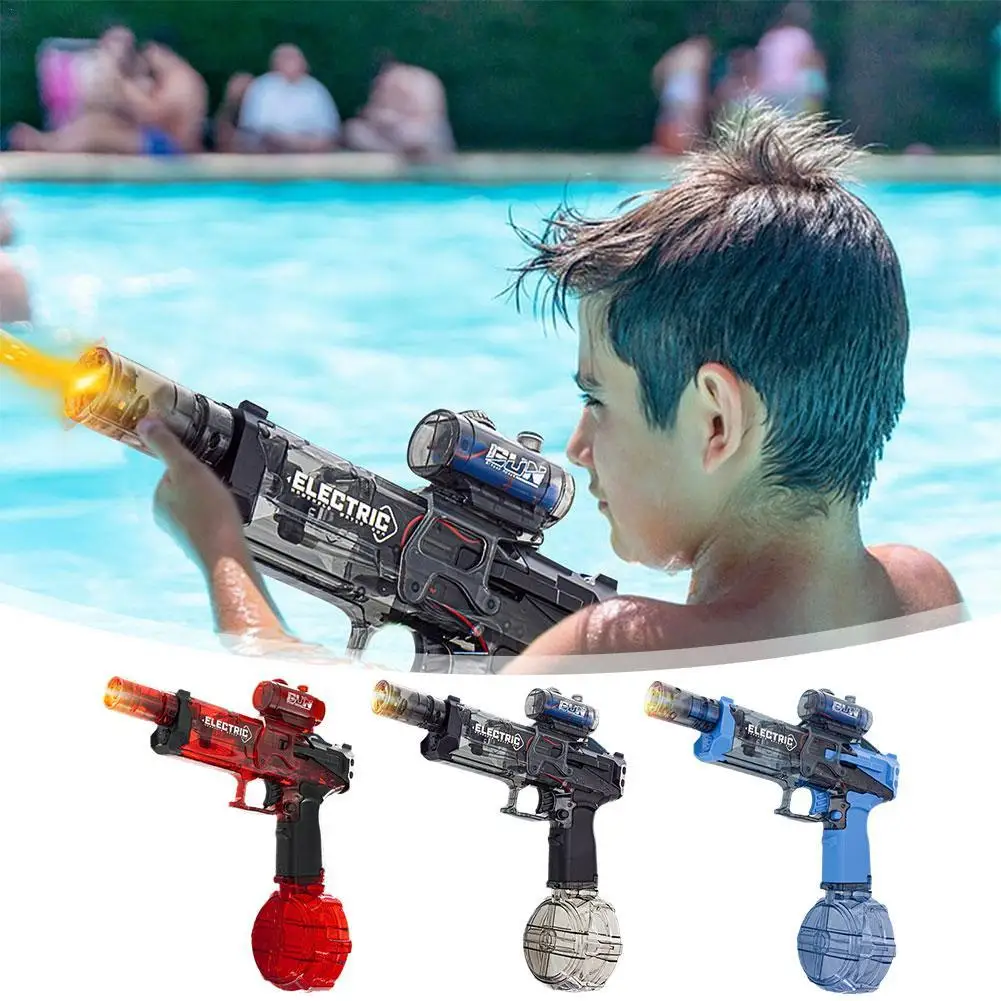 

Electric Water Gun With Light Pulse Leak-proof Automatic Water Absorption Large Capacity Long-lasting Children's Water Toy