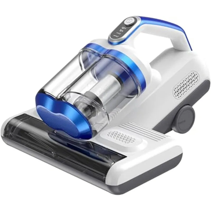 Mattress Vacuum Cleaner Bed Vacuum with 16Kpa Suction 253.7nm UV-C Light, 30000 Rpm/Min Dual Brushroll Rotation & HEPA Filter