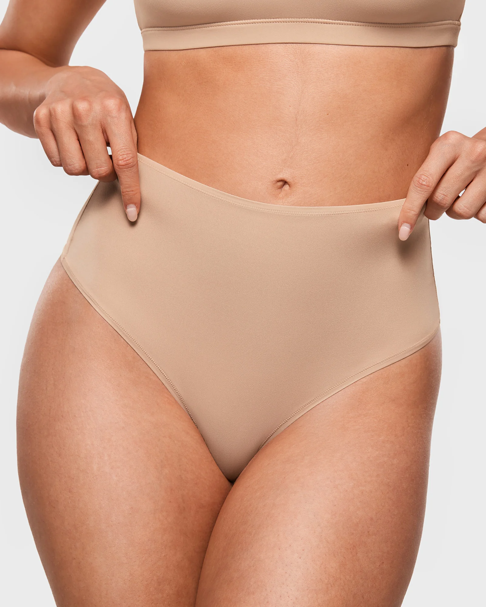 3 Pack Women\'s Inbarely Soft Thong Seamless High Waisted Ladies Underwear No Show Sexy Panties