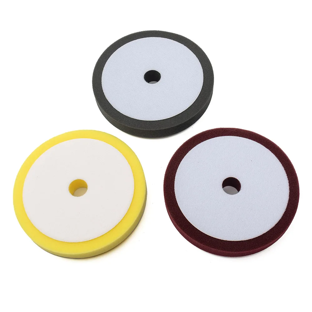 3PCS Sponge Buffing Pads Foam Polishing Pads Kit 7in Sponge Buffing Pad Wax Applicator Pad For Car Polisher Sanding