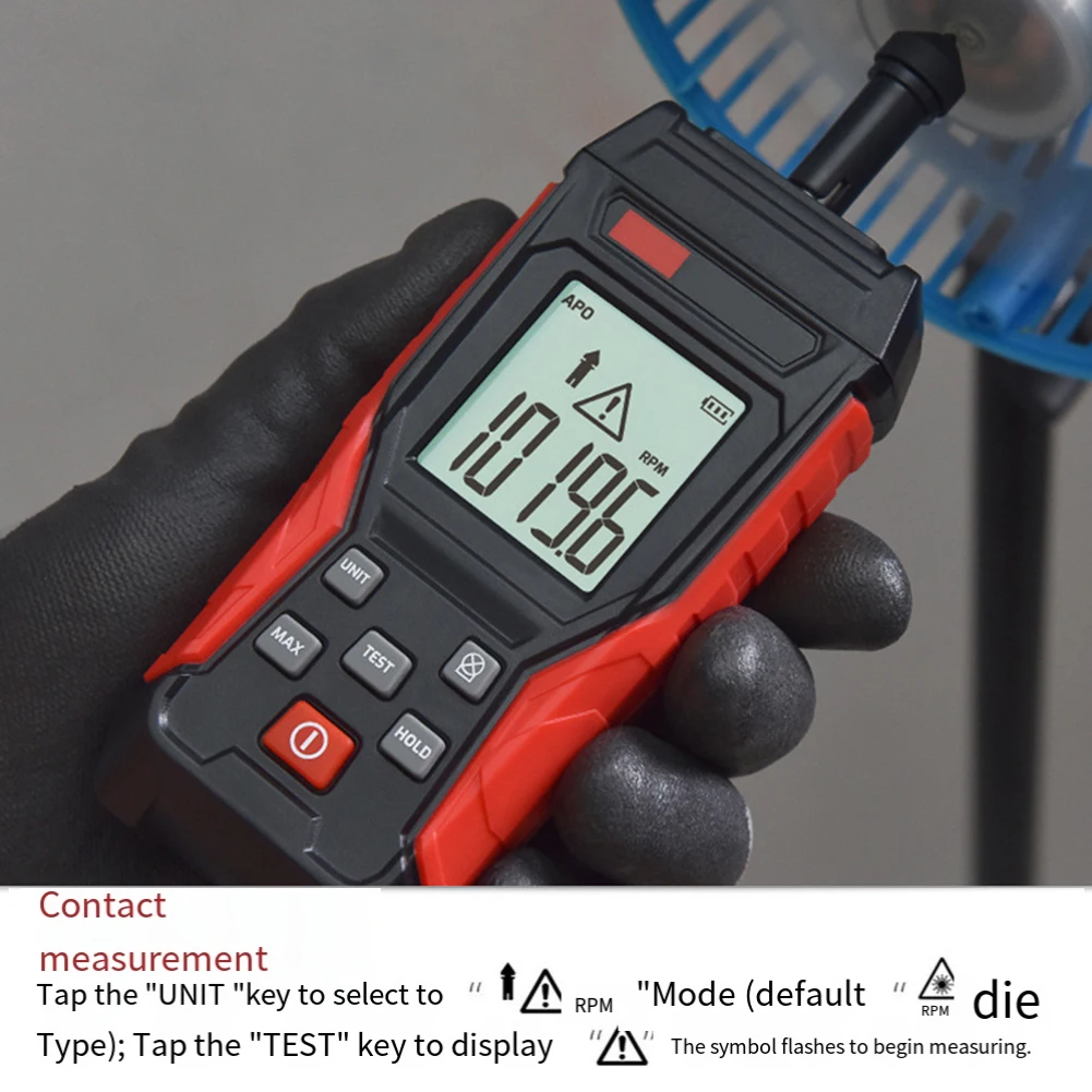 

For DIY Projects Contact Non-Contact Dual Mode Testing Reflective Marker Speed Gauge Black Red Fast Sampling Time
