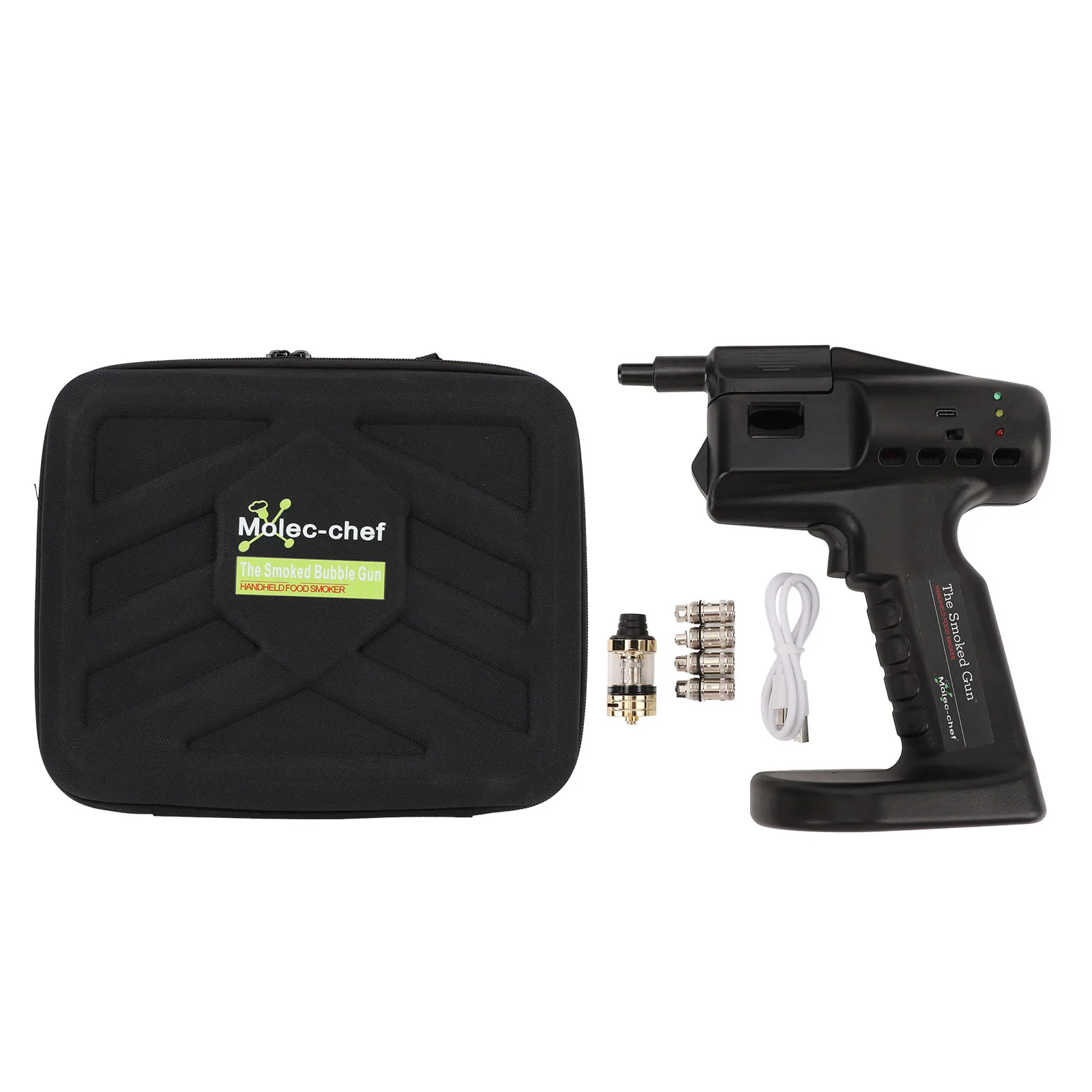 

Handheld Cocktail Smoker USB Rechargeable Powered By 2000mAh High Capacity Battery Food Drinks Making A Smoker