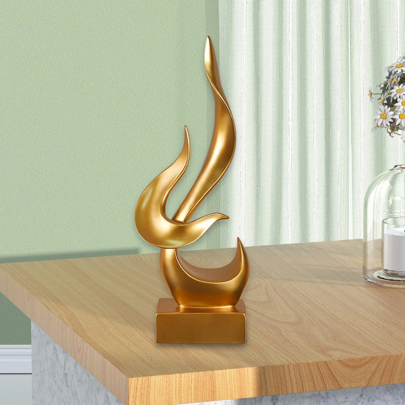 Abstract Flame Statue Flame Sculpture for Cabinet Shelf Bedroom Coffee Table