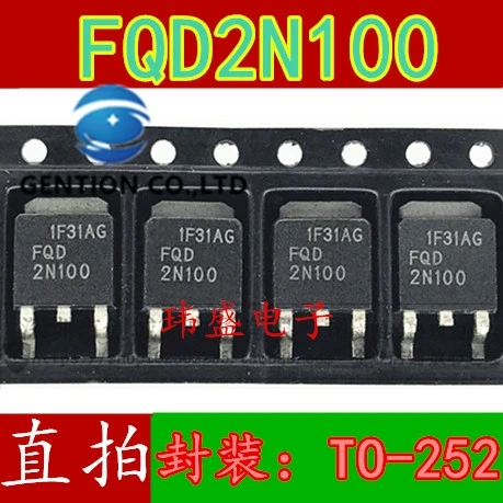 

10 шт. FQD2N100 FQD2N100TM MOS полевая трубка N канал 1,6 TO-252 A/1000 В в наличии 100% новые и оригинальные
