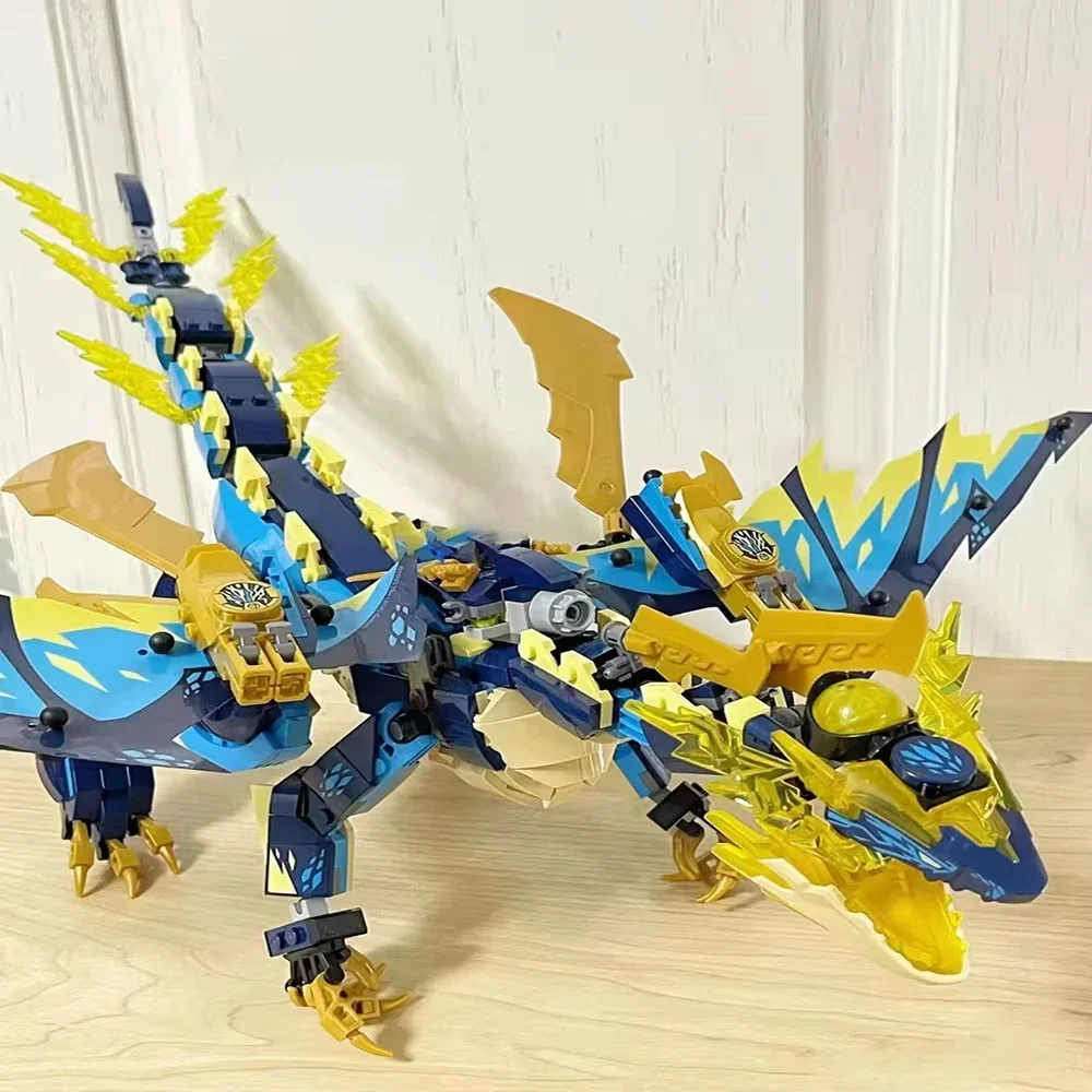 Creative Expert divine dragon Mech moc ideas building block bricks model toys for friends birthday gifts christmas 1038pcs