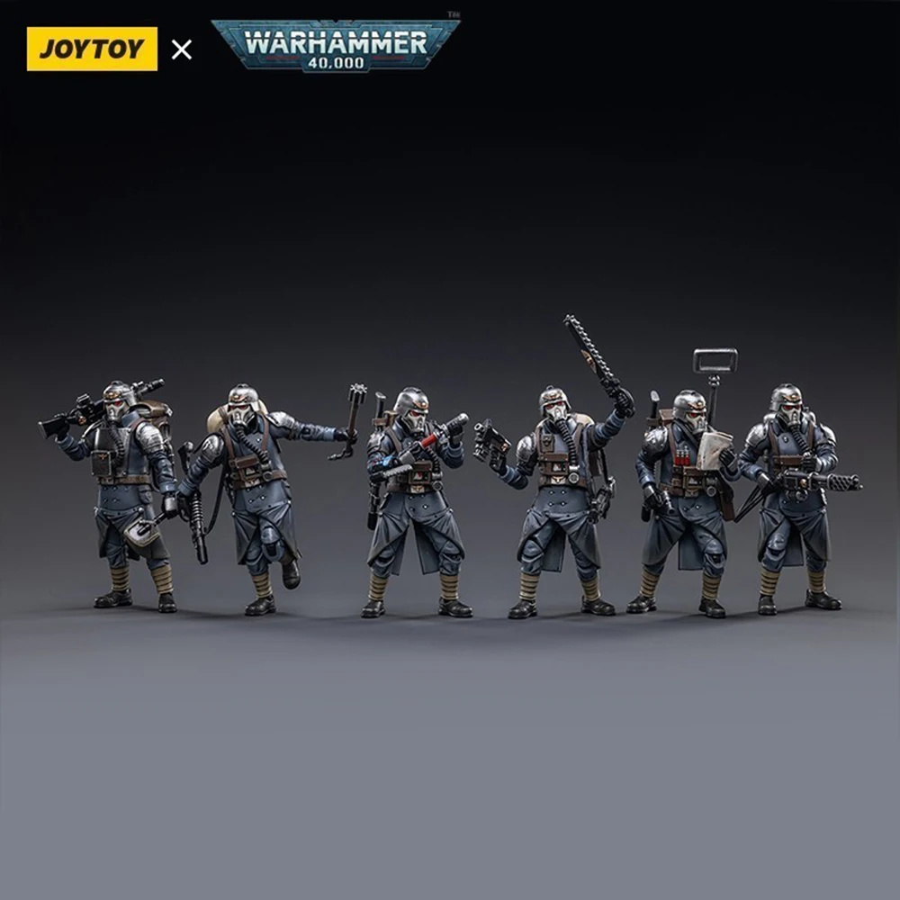 JOYTOY Warhammer 40K 1/18 Astra Militarum Death Korps of Krieg Veteran Squad About 10.3 cm Game Soldier Action Figure Model