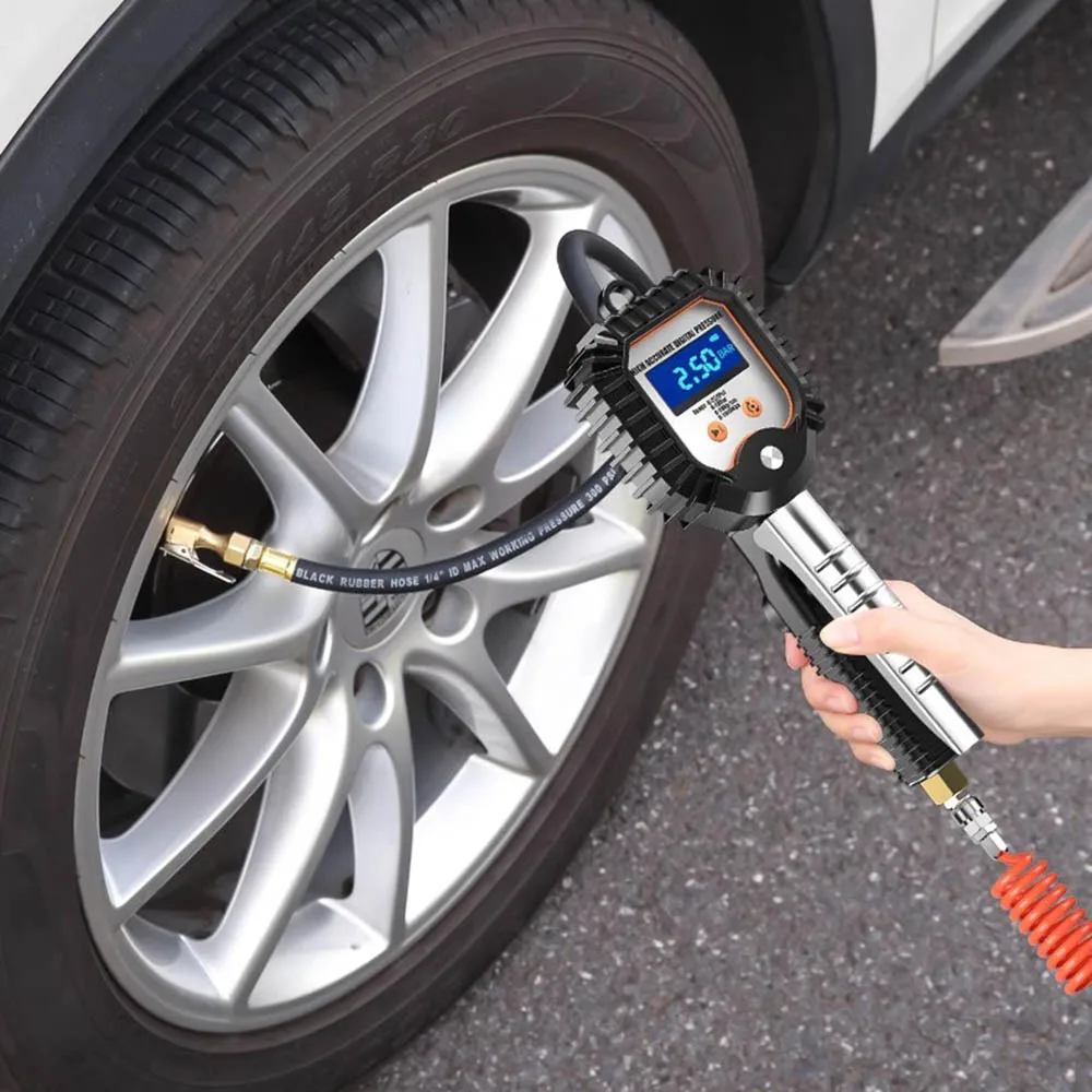 

High-Precision Led Digital Display Tire Inflation Meter Tire Pressure Meter Barometer
